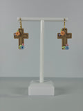 Floral Cross Dangles