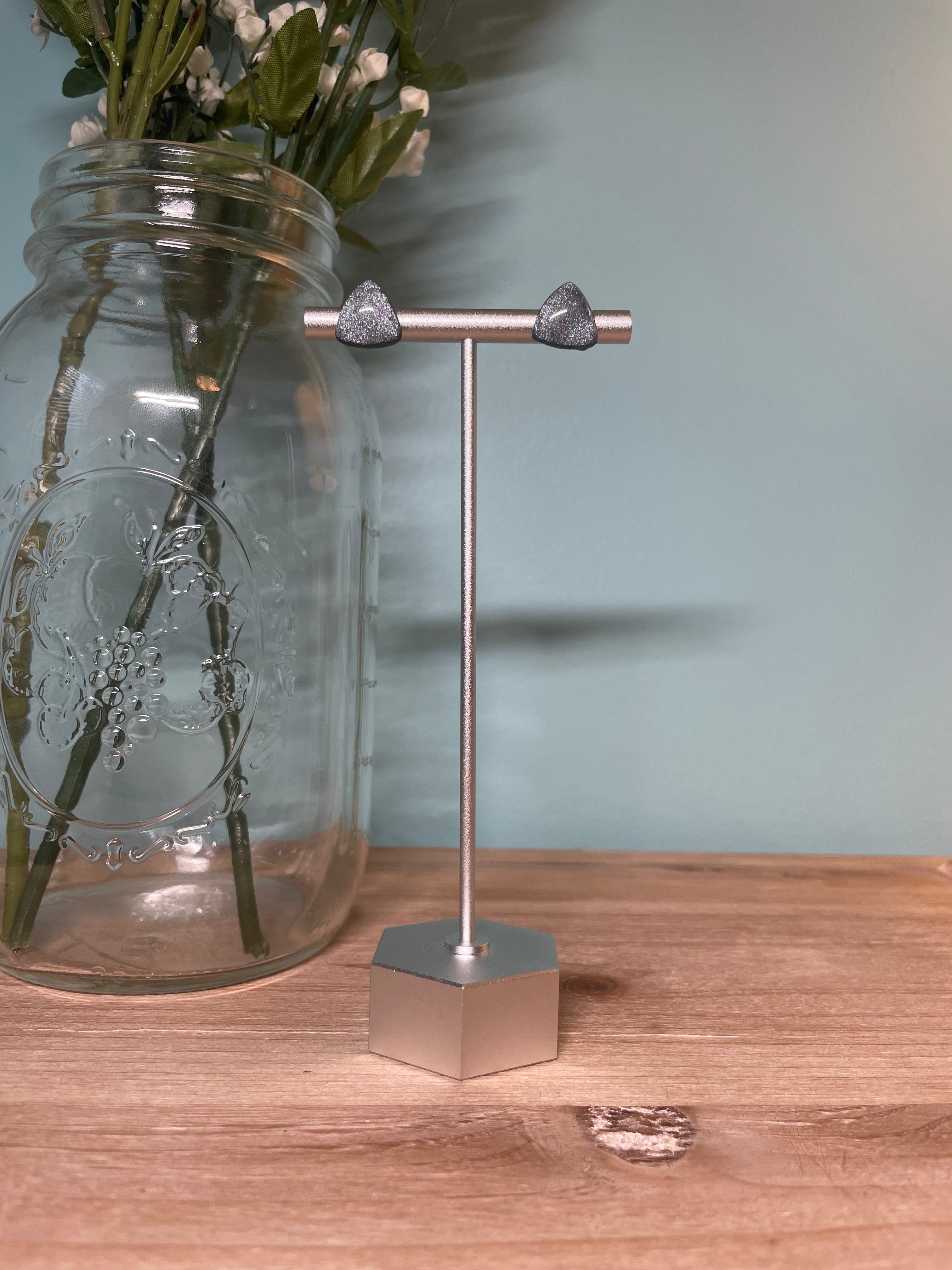 Silver Triangle Studs