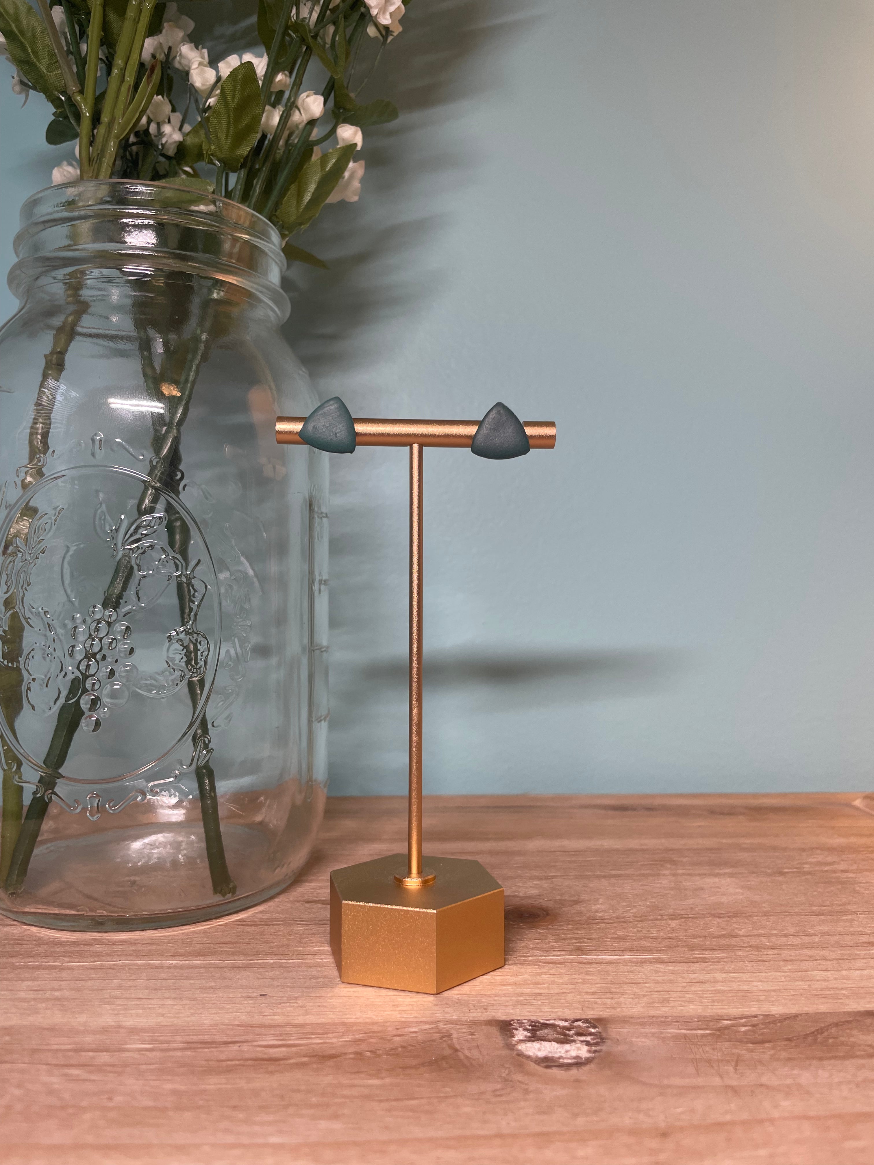 Emerald Triangle Studs