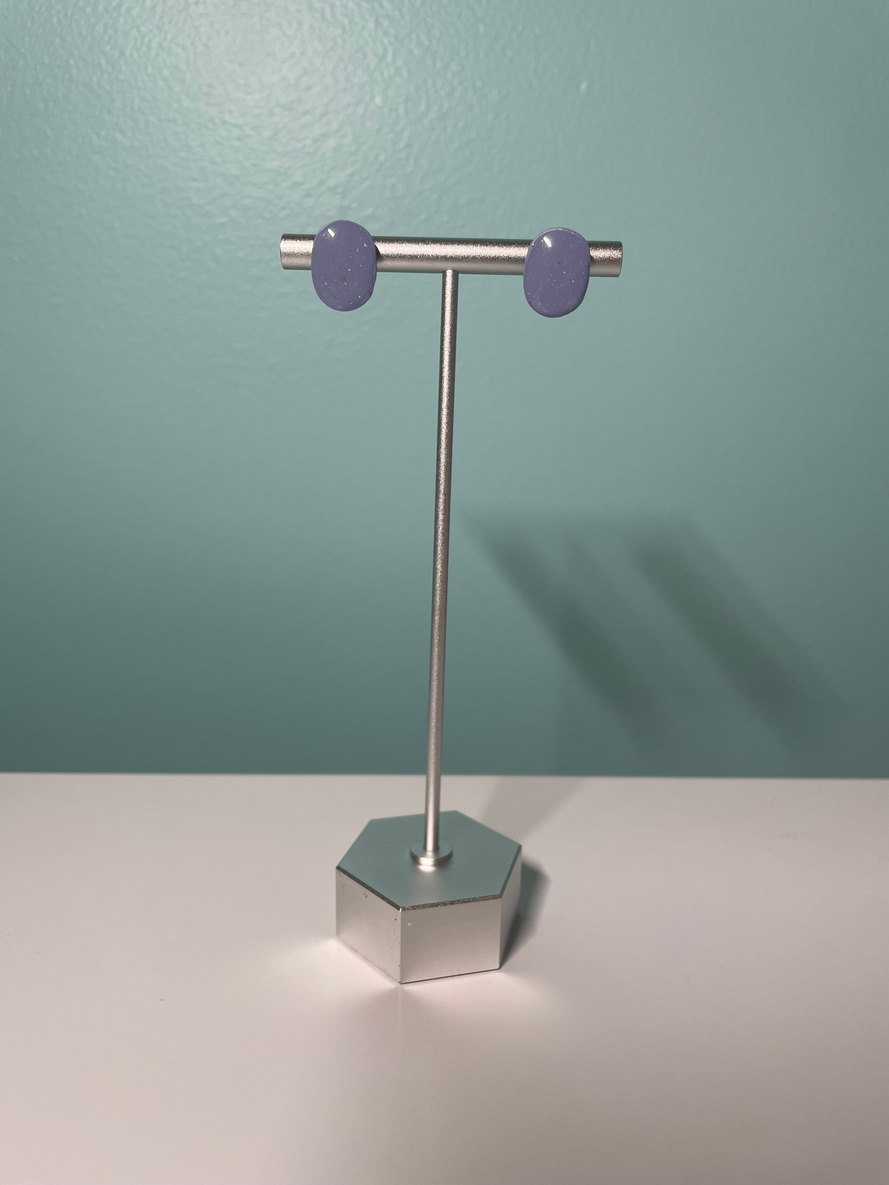 Light Purple Oval Studs